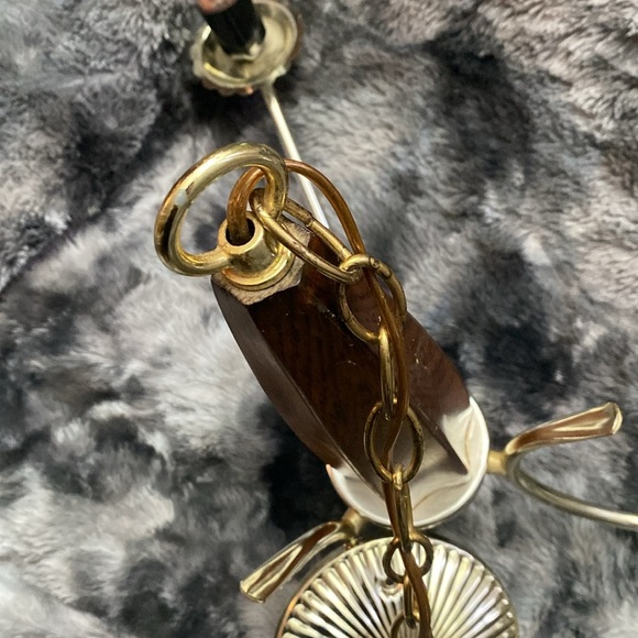 Vintage Chandelier Mid
Century Modern Wood Glass - Picture 11 of 16